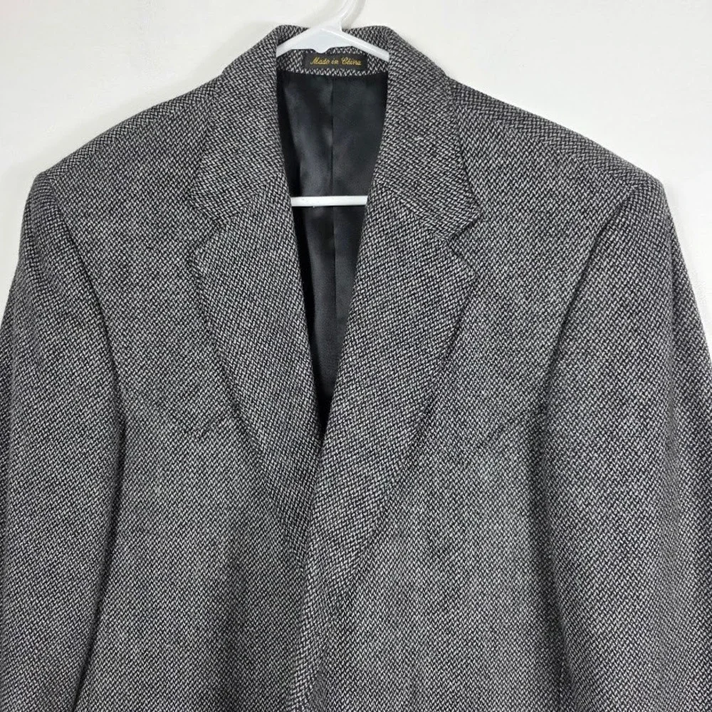 Circle S Dallas Texas Mens‎ 40L Blazer Western Tweed Cowboy